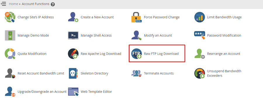 How to Download Raw FTP Log from WHM Panel? - OWS KB